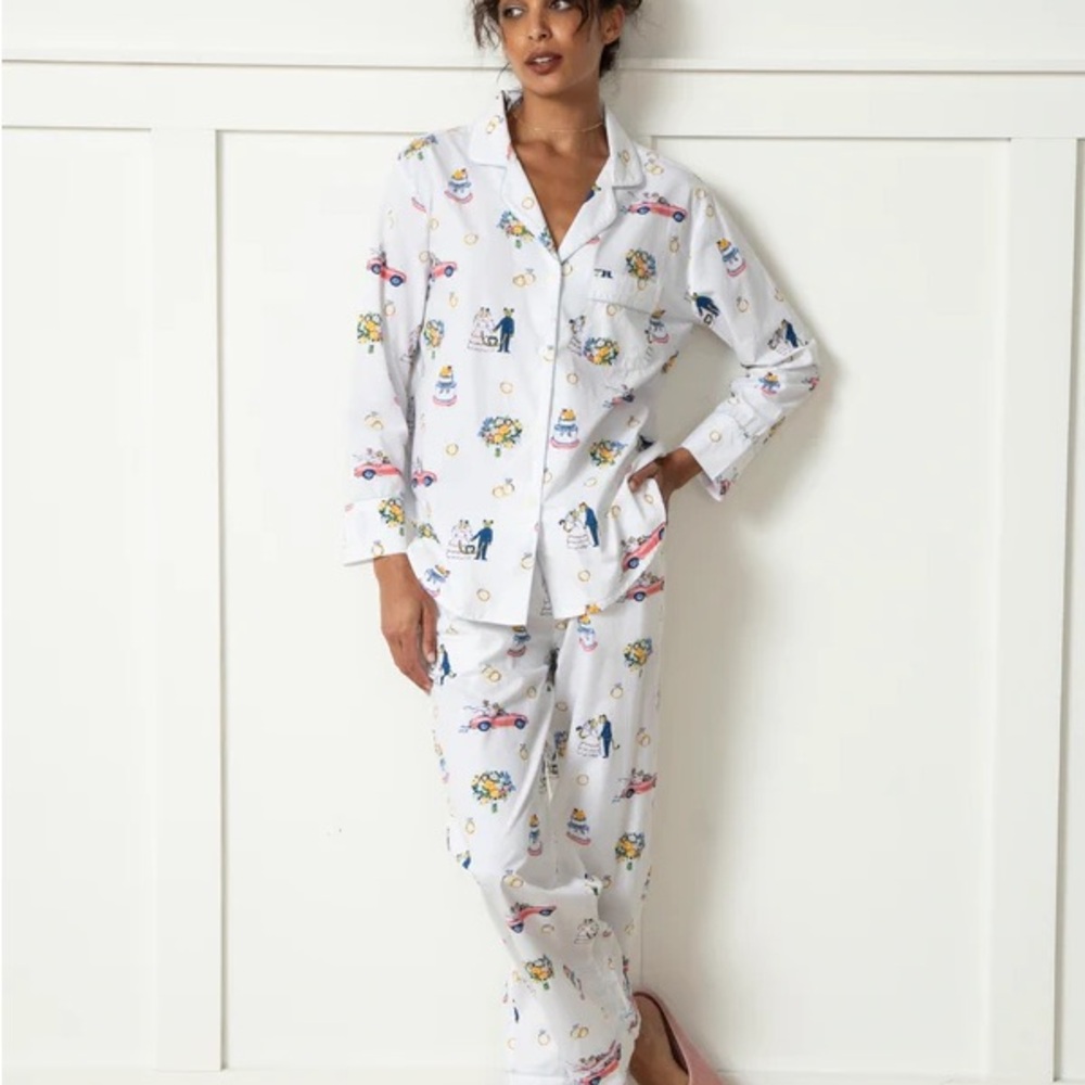 Printfresh Long PJ Set in Happily Ever After. New without tags. Bridal pajamas